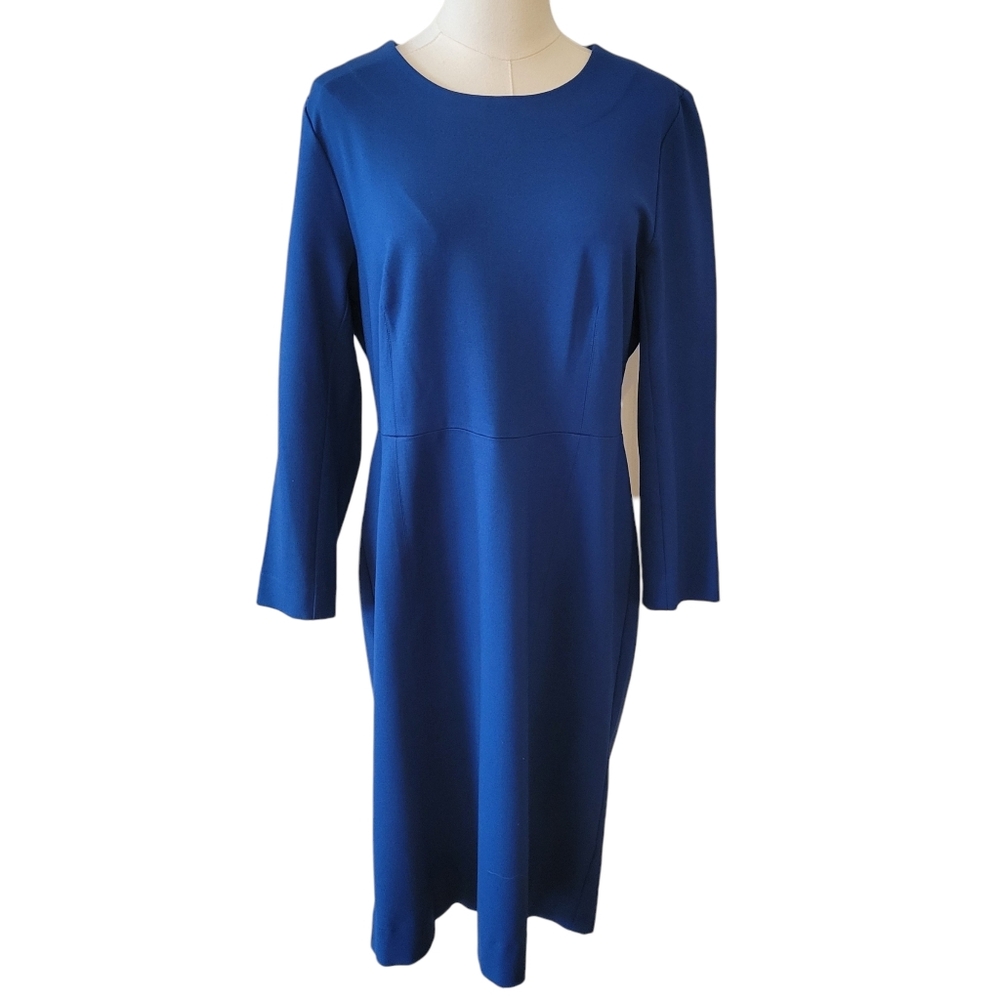 J. Crew Teal Blue Sheath Dress‎ Size 12